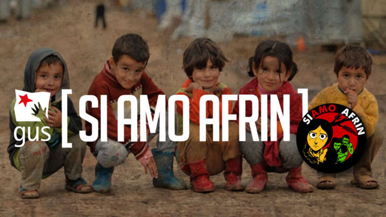 "Si Amo Afrin", continua la campagna GUS di raccolta fondi per i profughi del Rojava