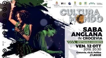 Cultura Mondo, venerdì 12 ottobre al Crocevia di Lecce il concerto di Saba Anglana e Fabio Barovero