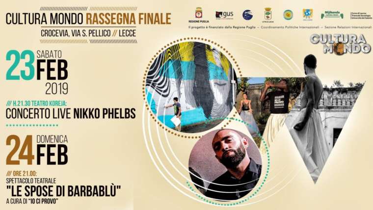 Cultura Mondo, sabato 23 febbraio al Crocevia di Lecce la rassegna finale tra Hip Hop, Teatro e Street Art